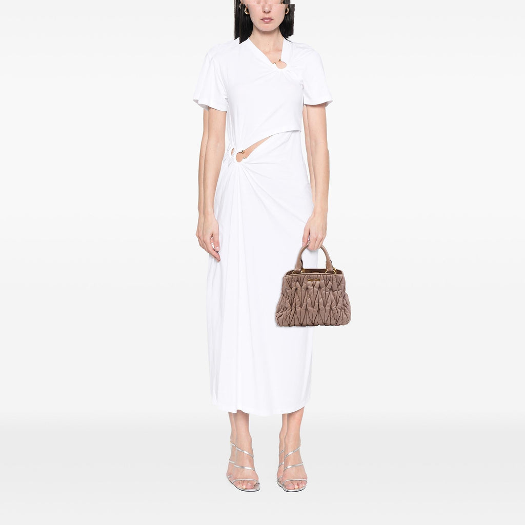 Miu Miu Matelasse Nappa Satchel - Brown