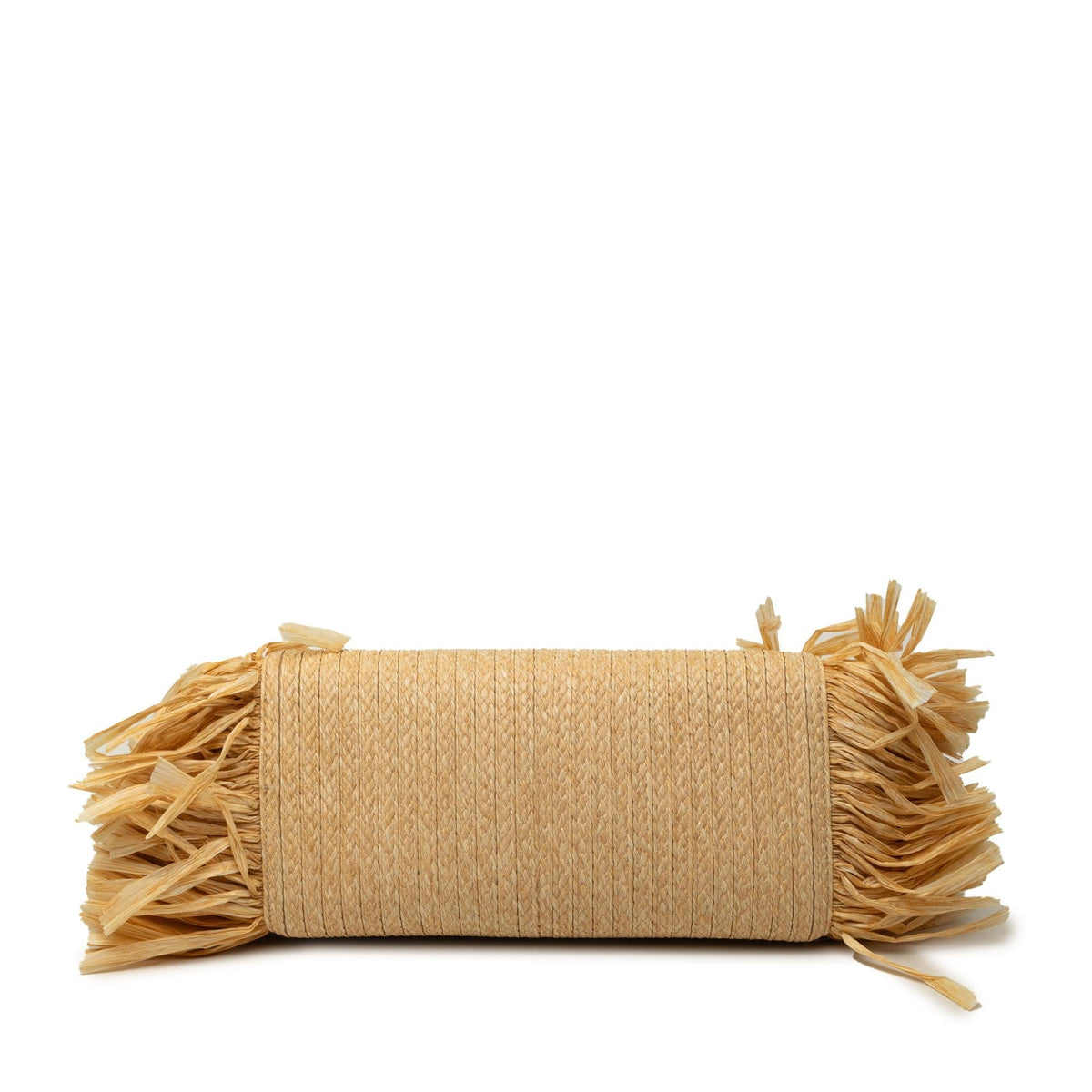 Miu Miu Raffia Straw Fringe Satchel - Beige