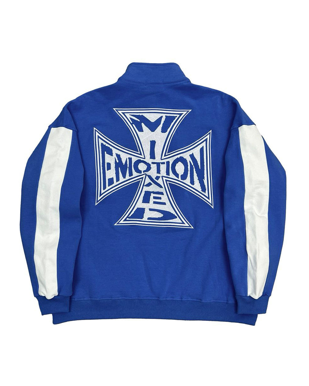 Mixed Emotions Quarter Zip Up Jacket Blue