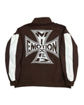 Mixed Emotions Quarter Zip Up Jacket Brown