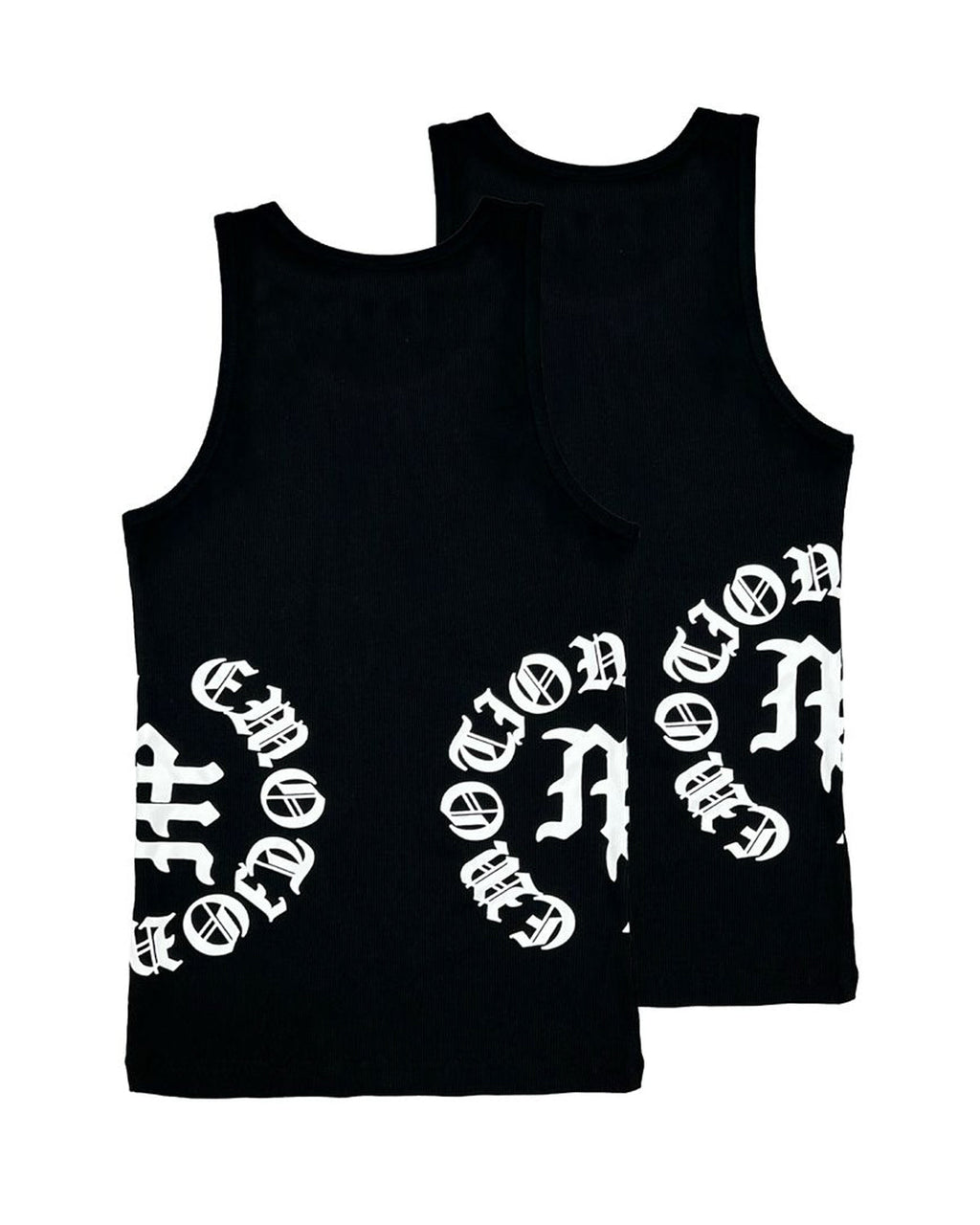Mixed Emotions Script Tank Top 2 Pack Black
