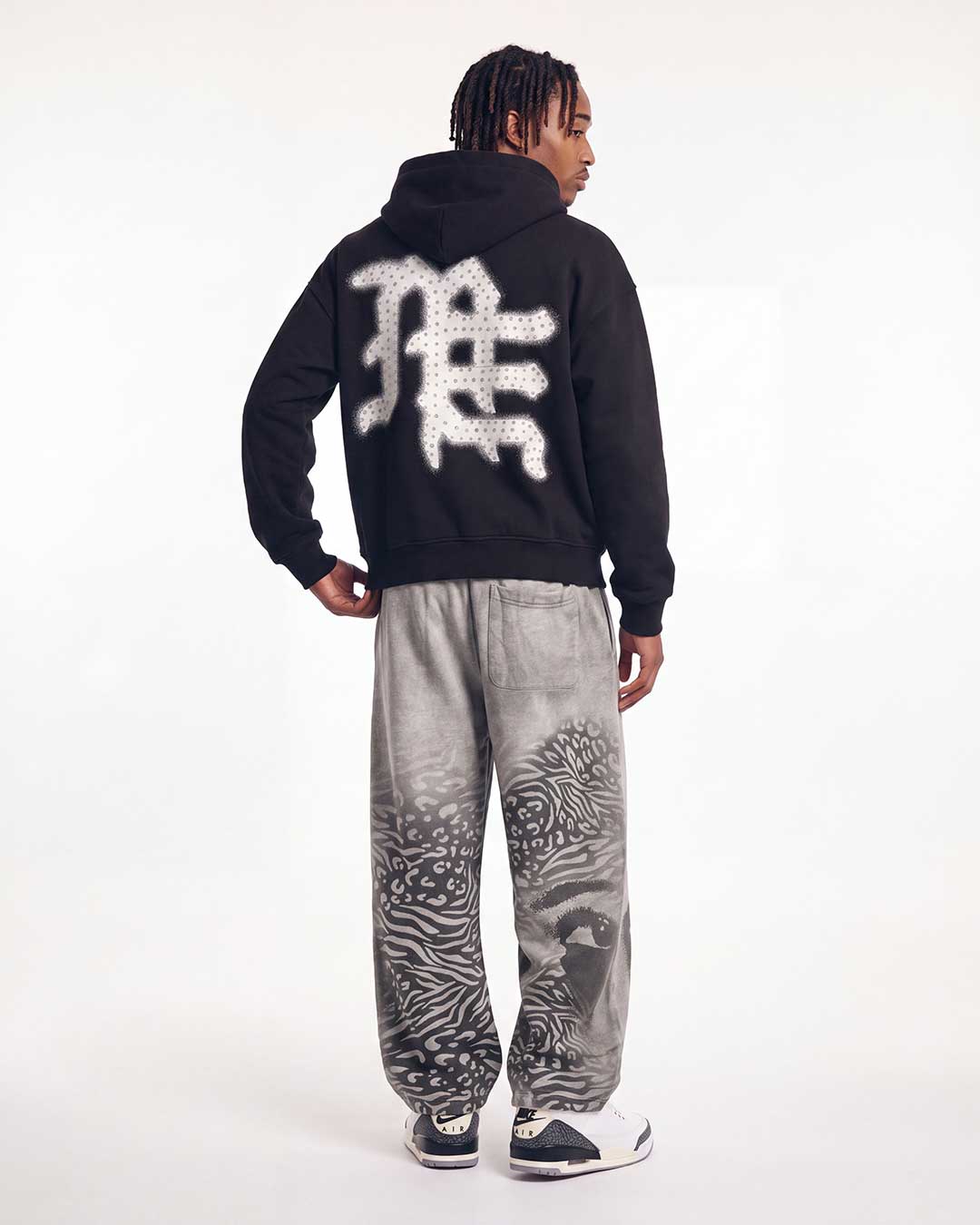 Mixed Emotions "End" Rhinestone Hoodie Black