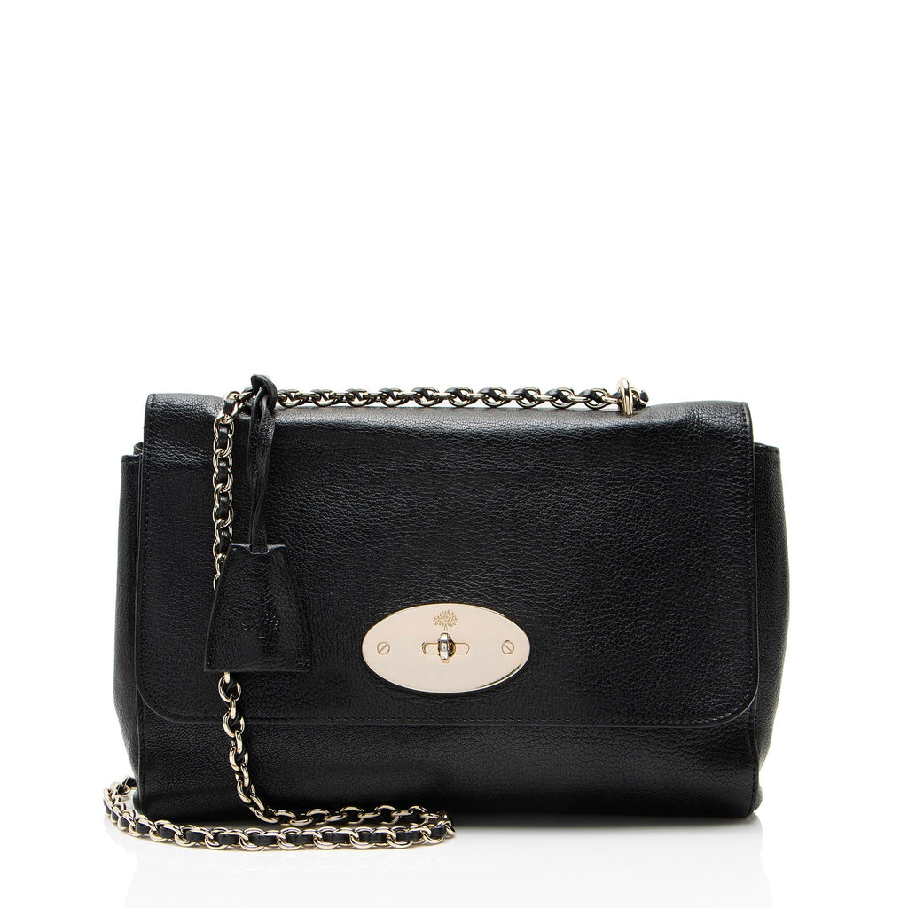 Mulberry Glossy Goat Lily Medium Shoulder Bag - Black