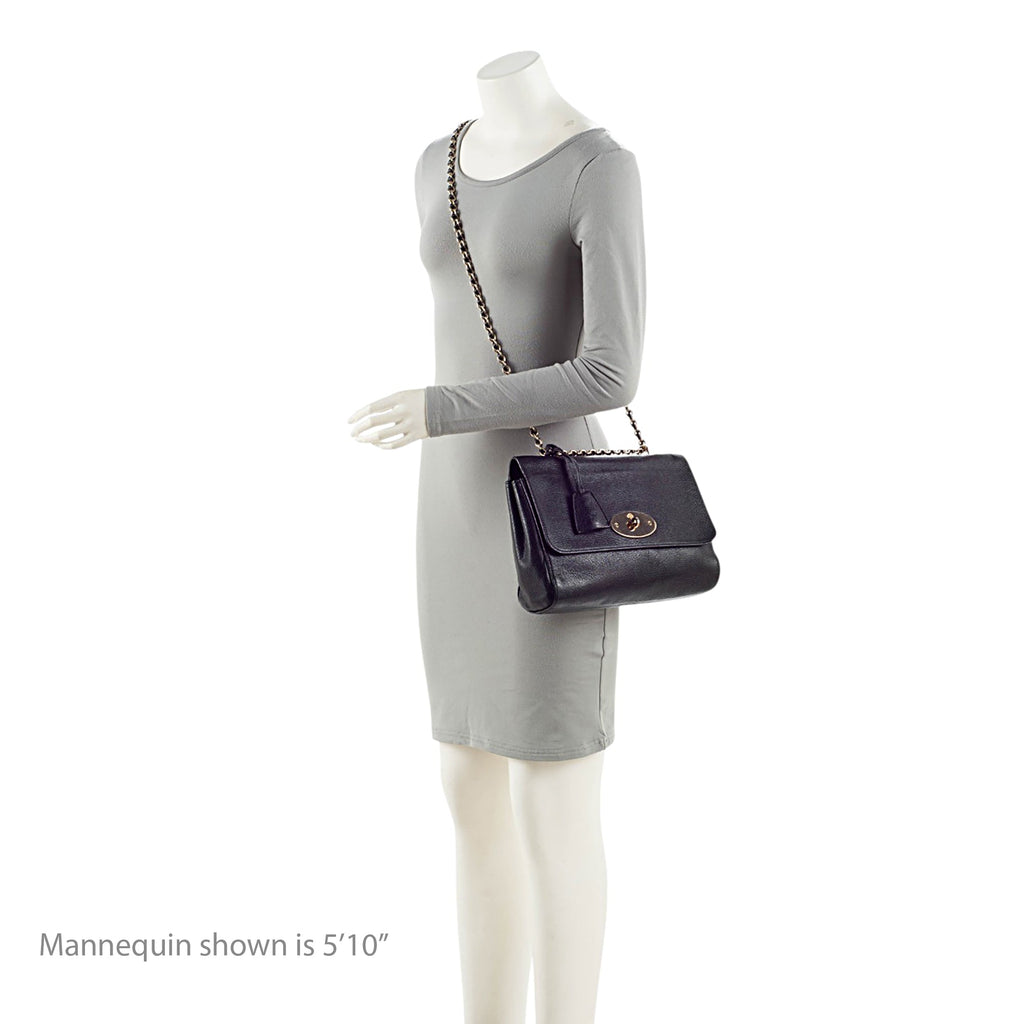 Mulberry Glossy Goat Lily Medium Shoulder Bag - Black