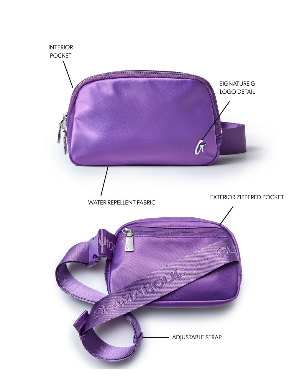 NYLON FANNY PACK - PURPLE