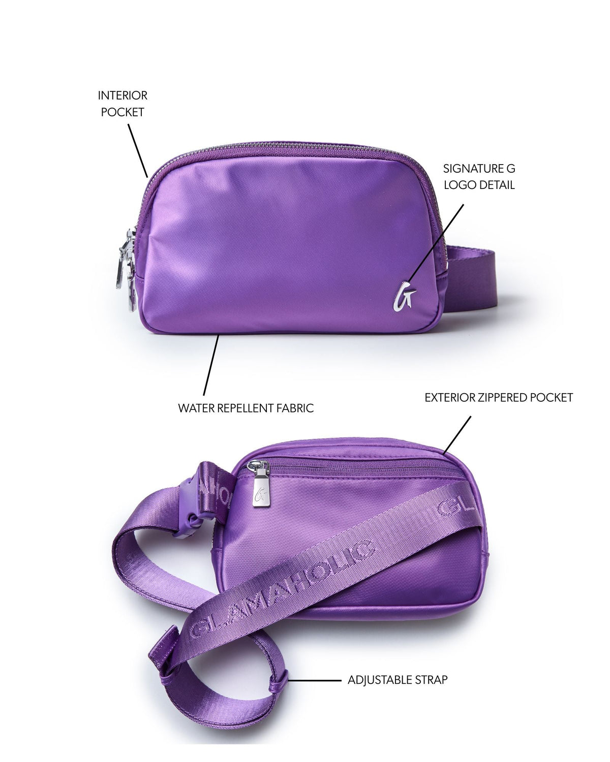 NYLON FANNY PACK - PURPLE