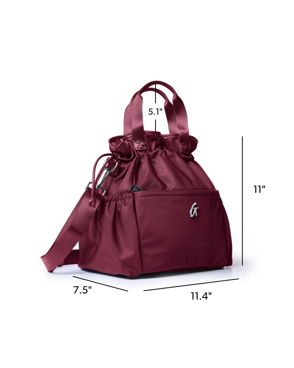 NYLON LUNCH BAG - BURGUNDY