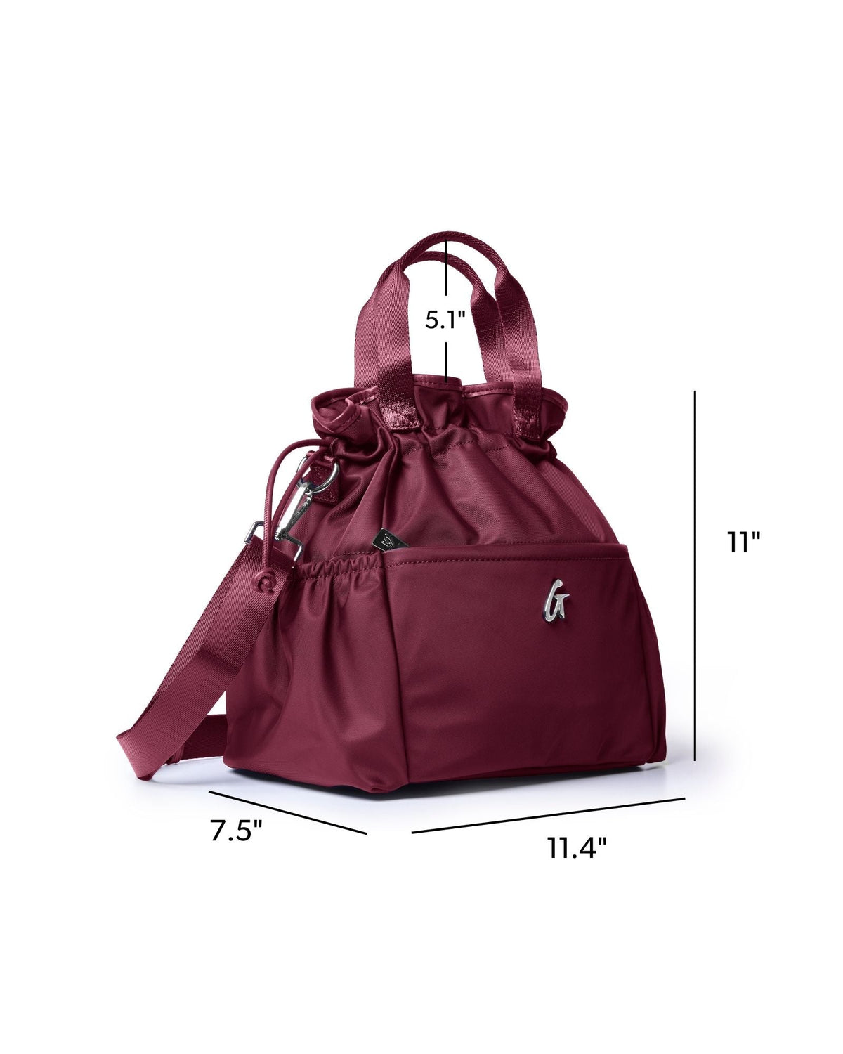 NYLON LUNCH BAG - BURGUNDY