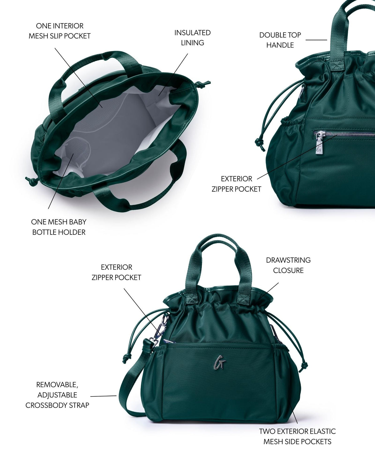 NYLON LUNCH BAG - GREEN