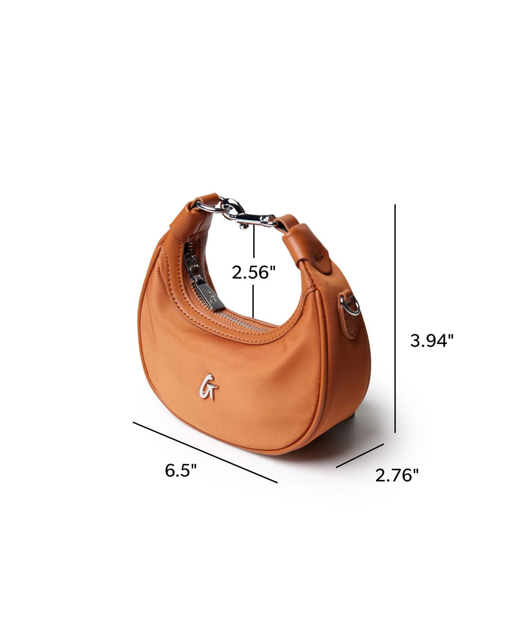 NANO NYLON HOBO BAG - BROWN