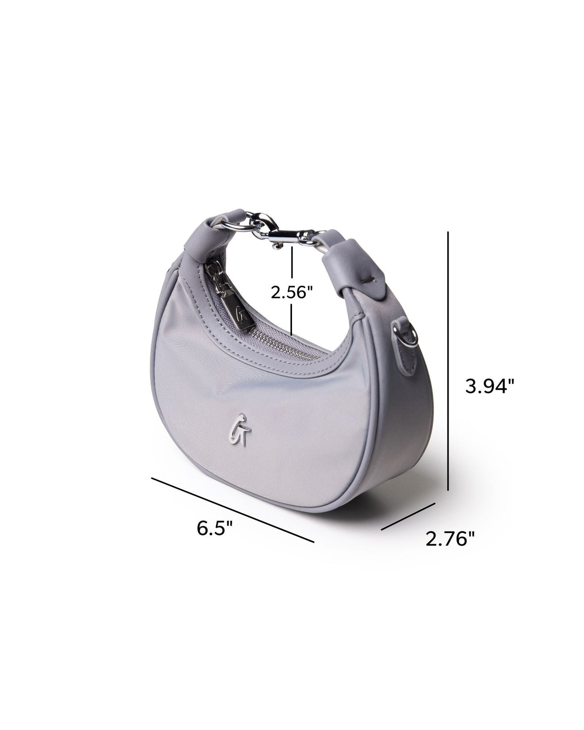 NANO NYLON HOBO BAG - GRAY