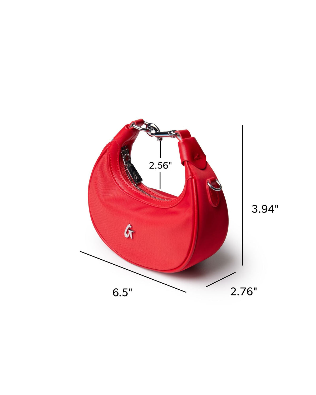 NANO NYLON HOBO BAG - RED