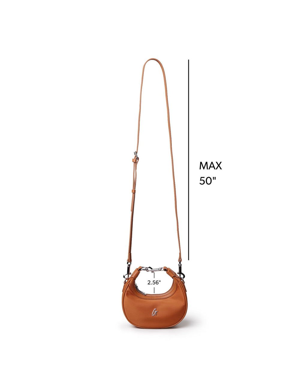 NANO NYLON HOBO BAG - BROWN