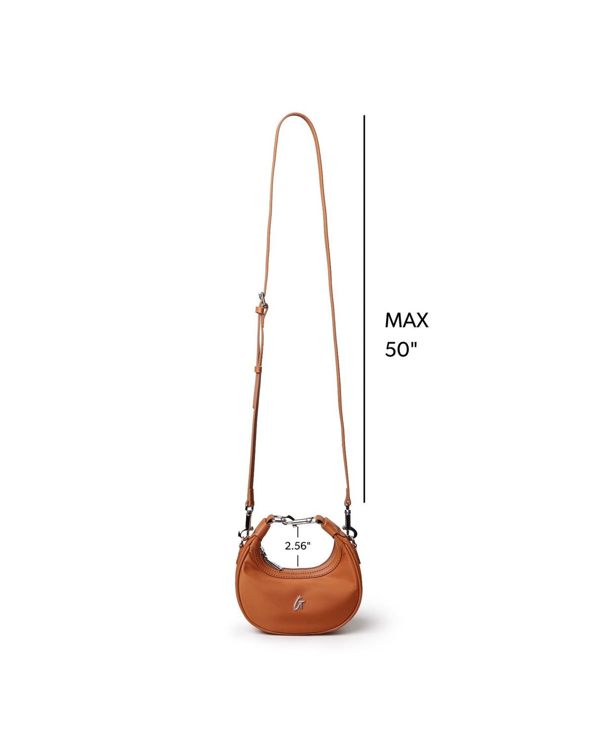 NANO NYLON HOBO BAG - BROWN