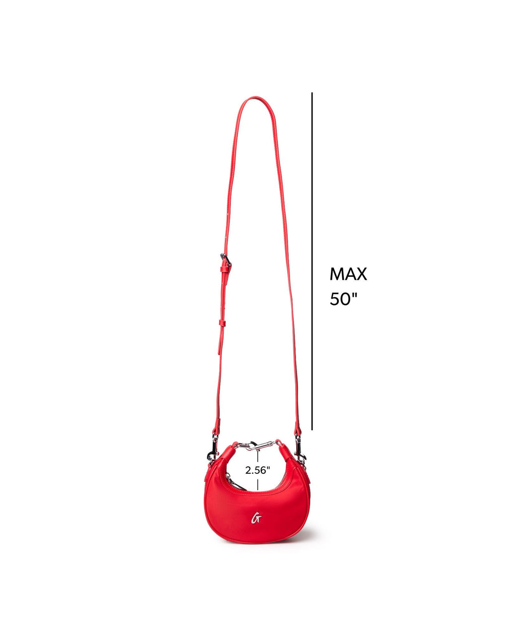 NANO NYLON HOBO BAG - RED