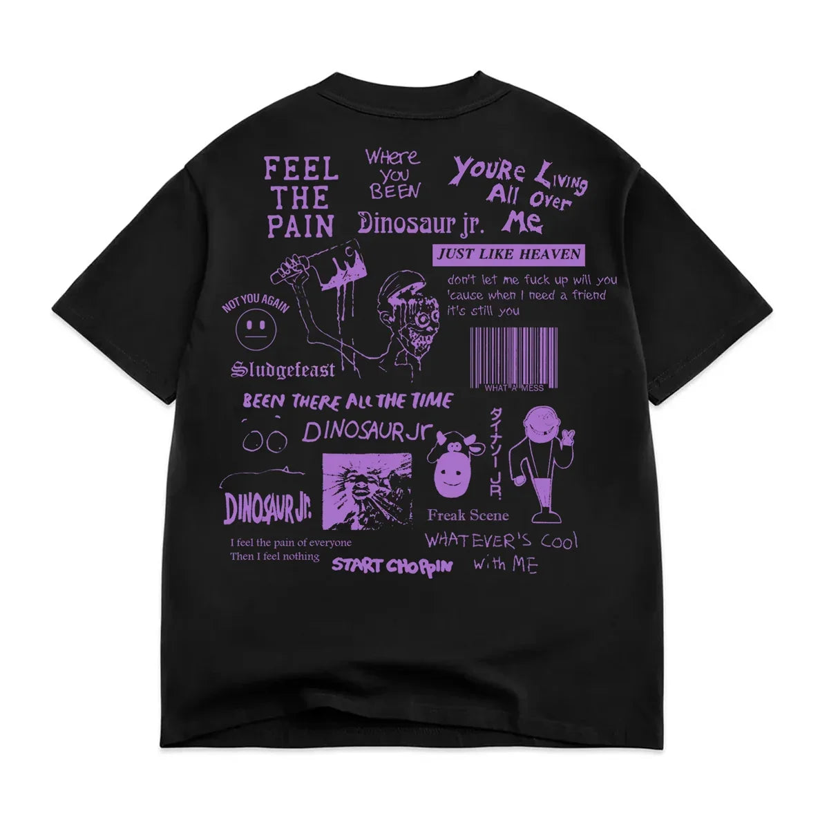 COLOR BARS WEIRDNESS TEE BLACK