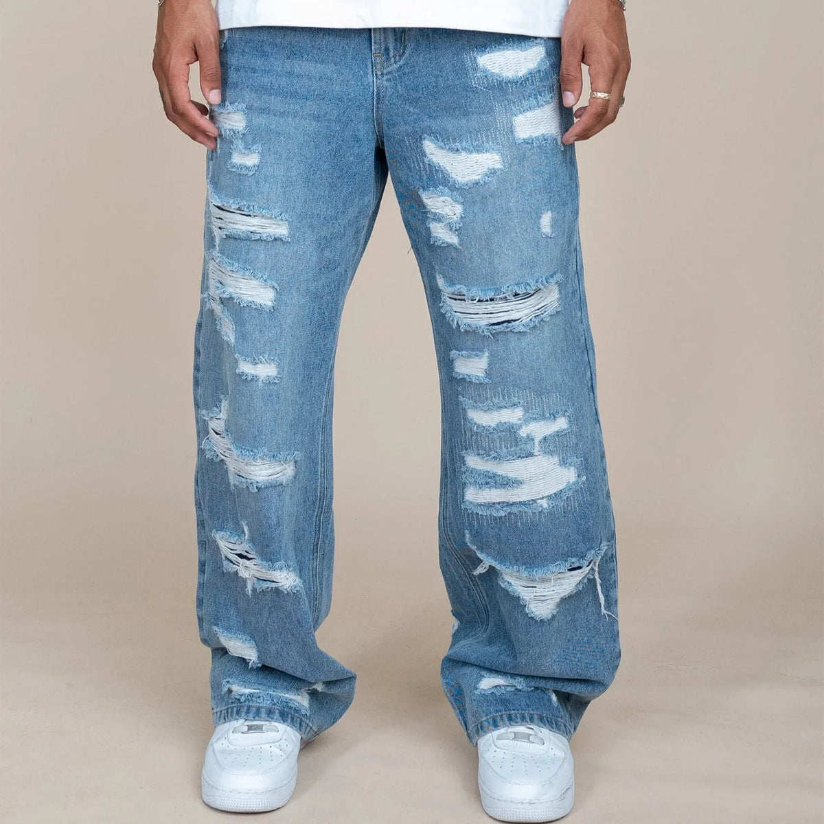 EPTM PALADIN WIDE LEG JEANS DENIM BLUE