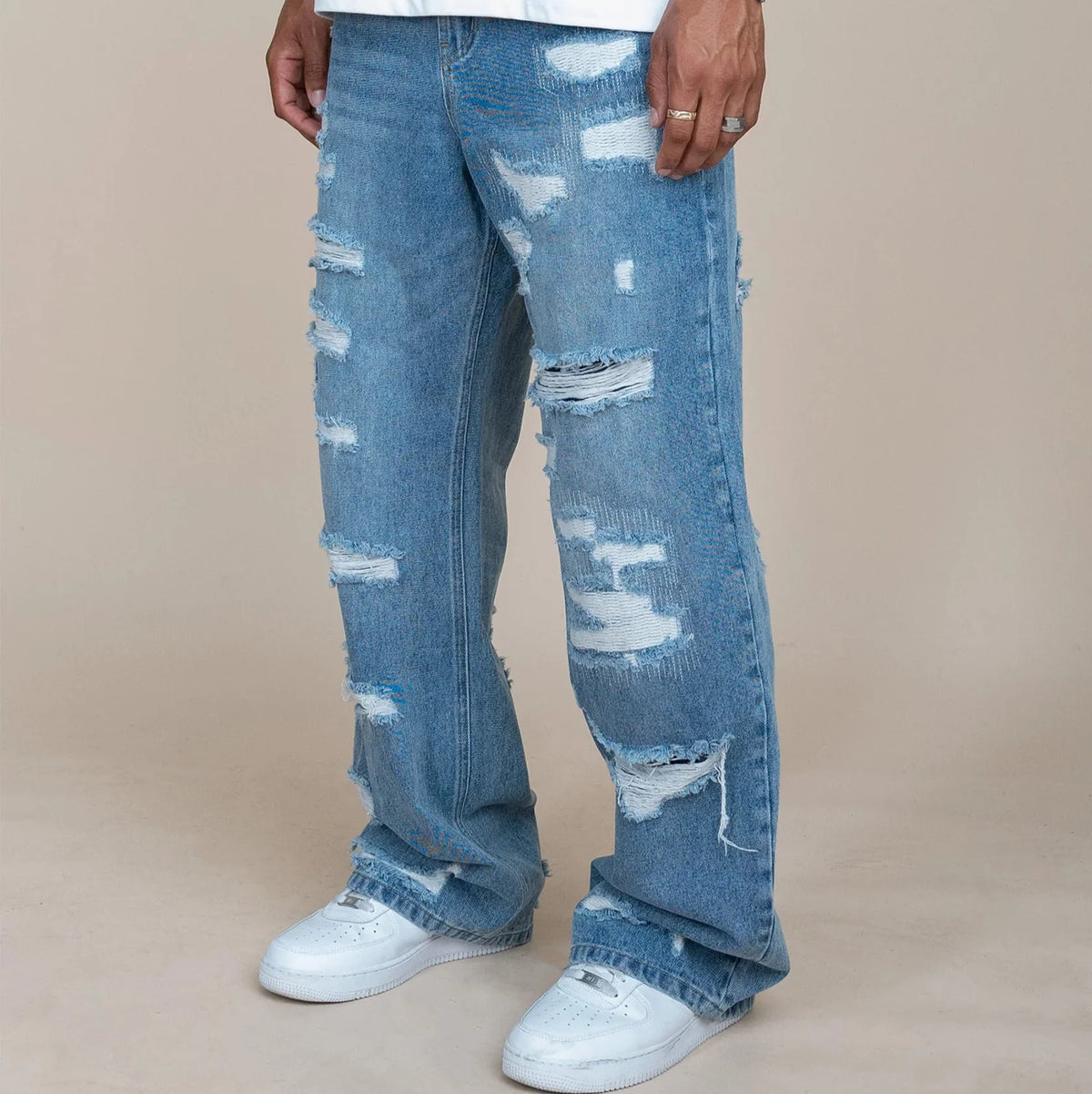 EPTM PALADIN WIDE LEG JEANS DENIM BLUE