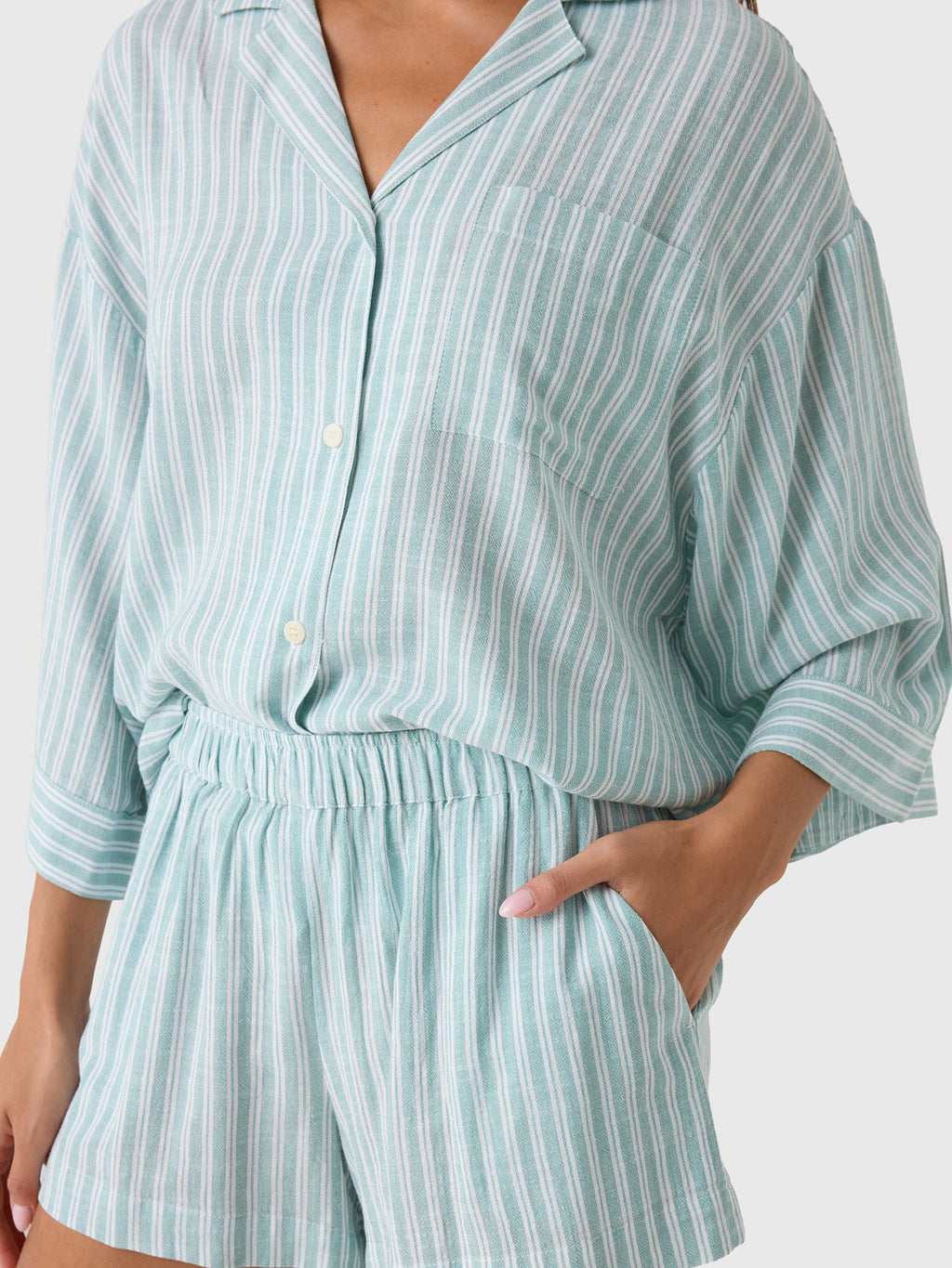 Eberjey Women's Nautico Relaxed Short Pajama Set