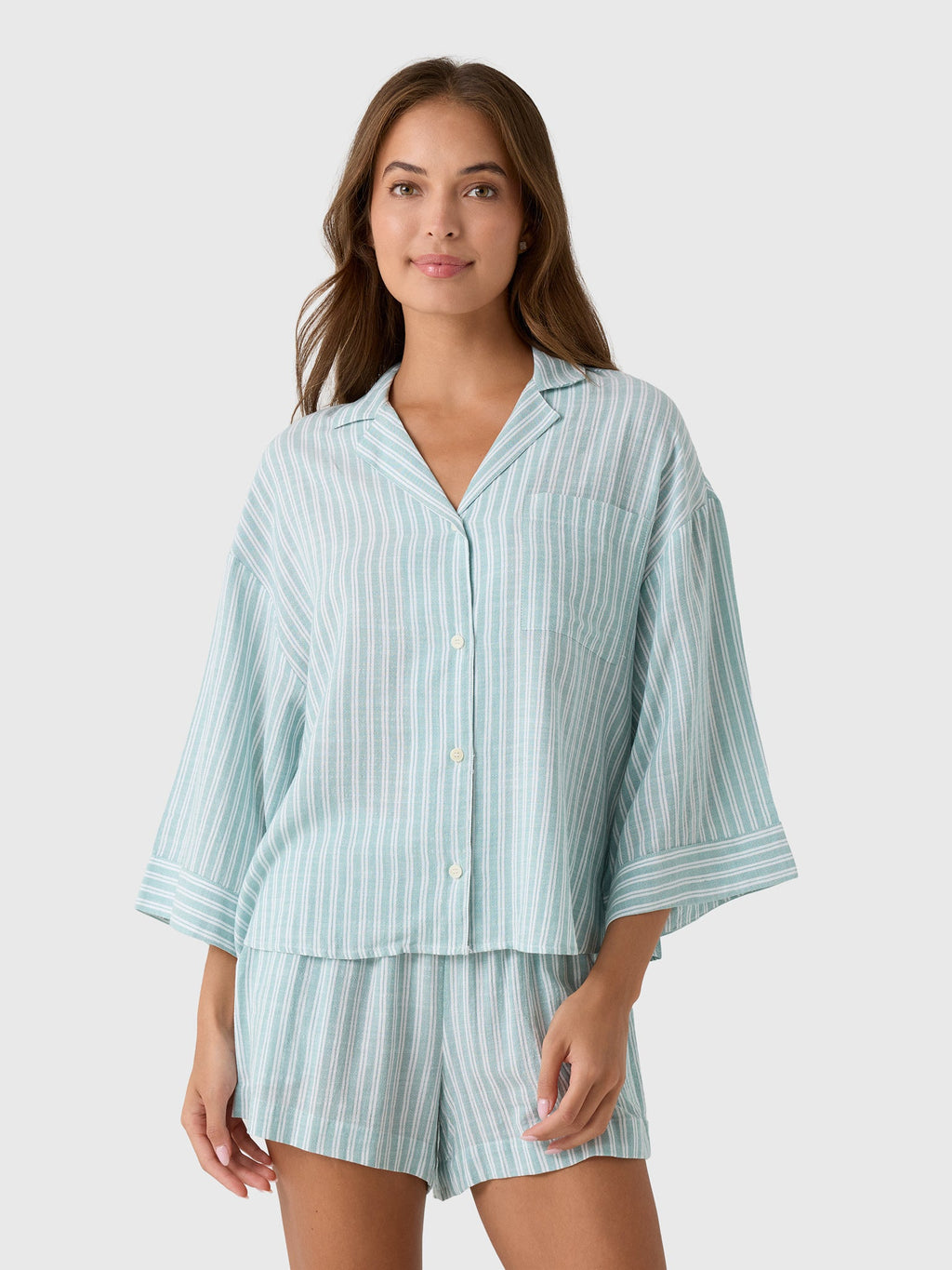 Eberjey Women's Nautico Relaxed Short Pajama Set