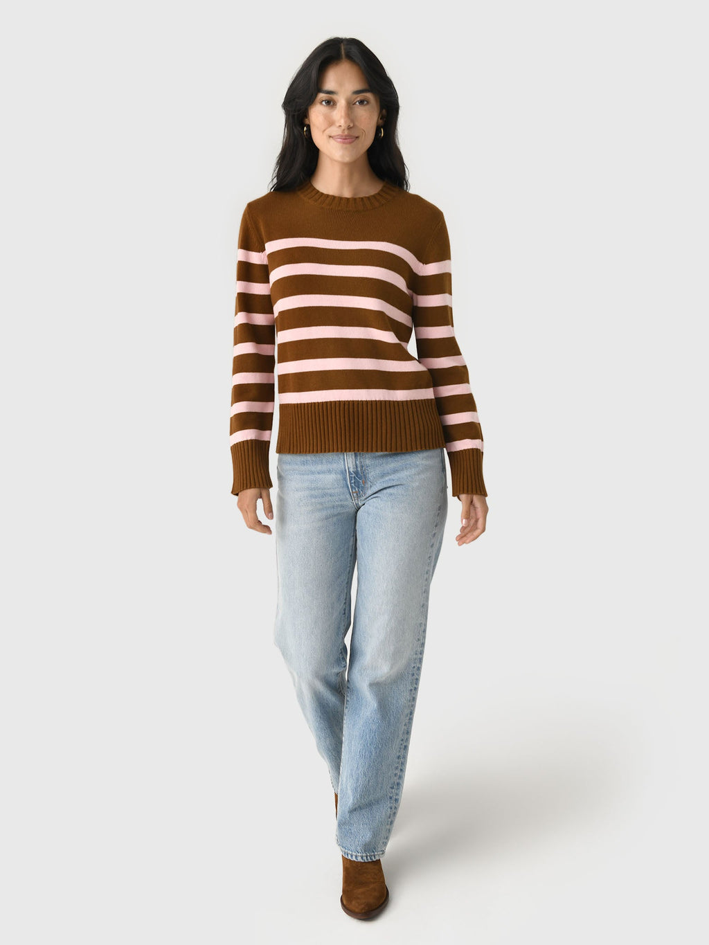 MVG Women's Cotton Cashmere Crewneck Sweater