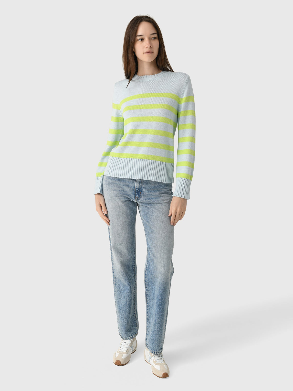 MVG Women's Cotton Cashmere Crewneck Sweater