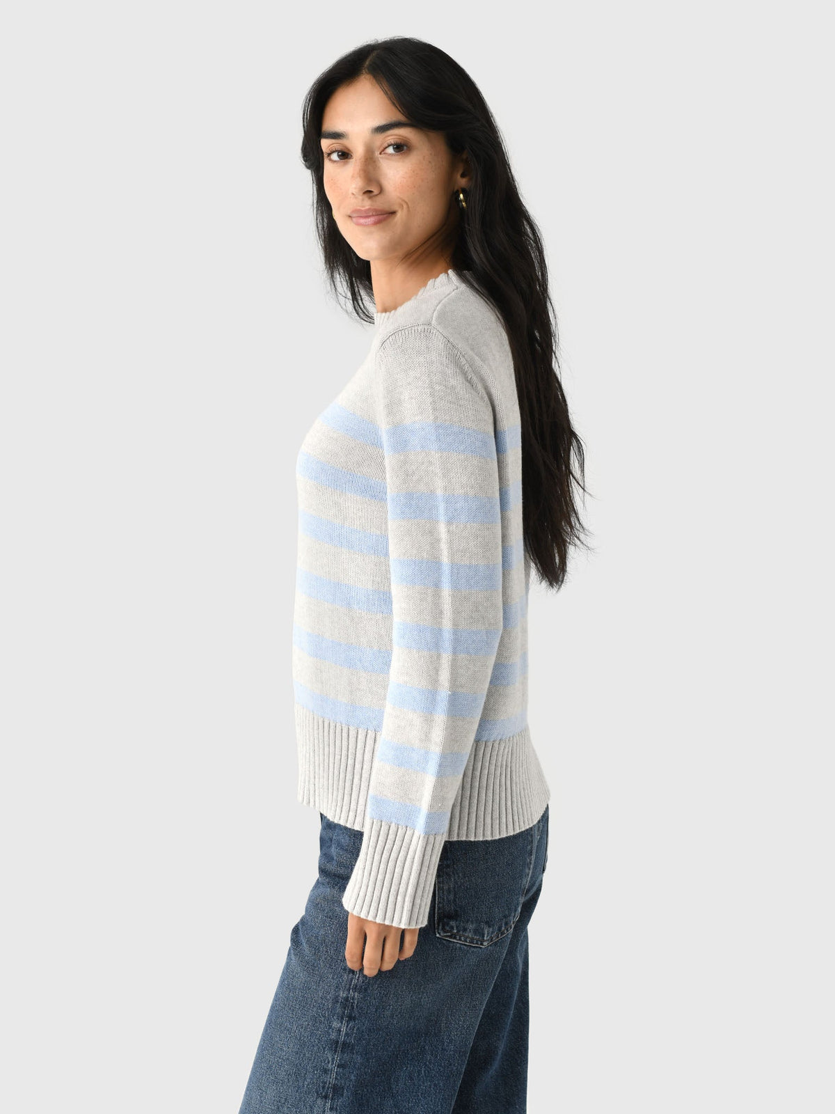 MVG Women's Cotton Cashmere Crewneck Sweater