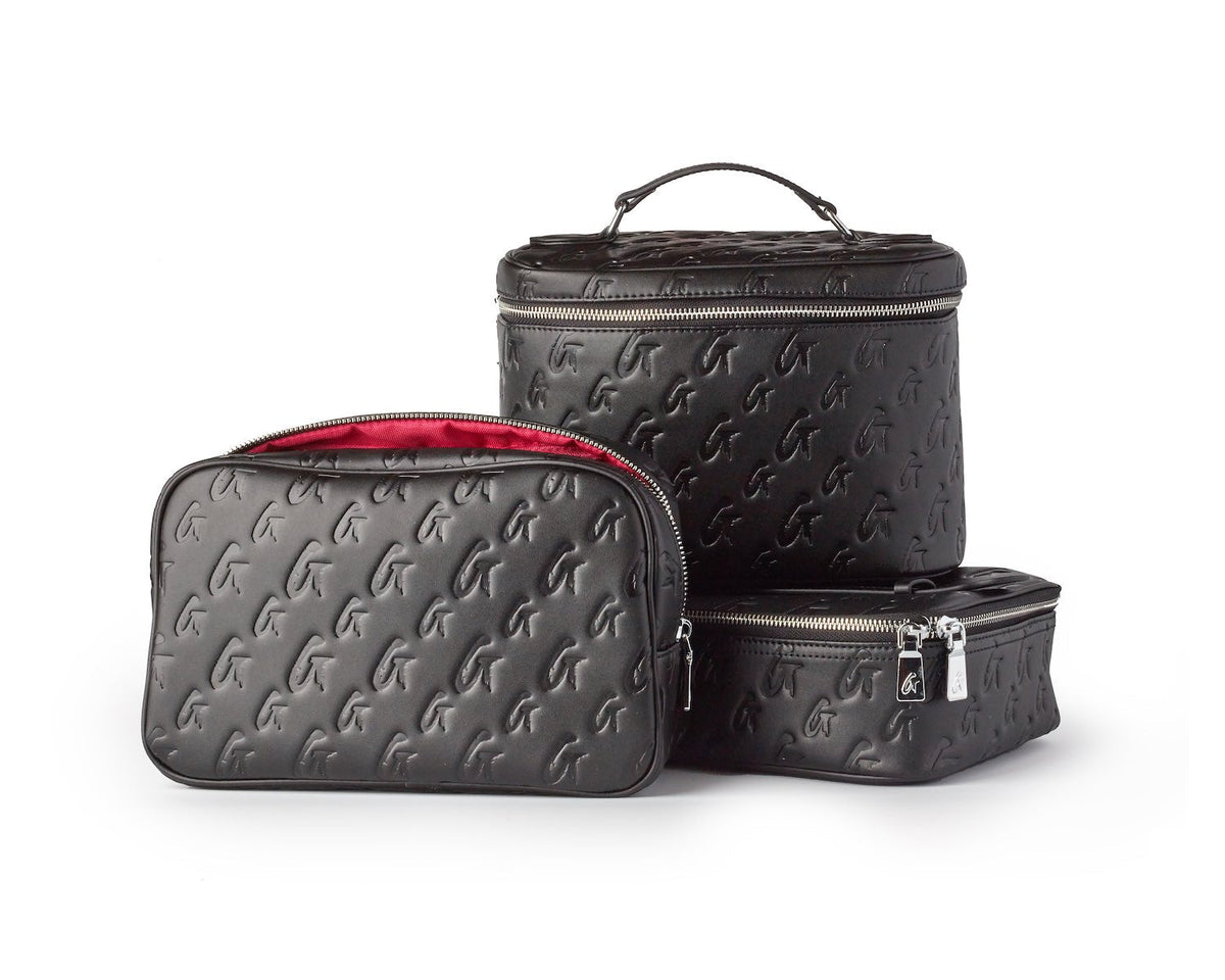 SMALL MONOGRAM TOILETRY BAG - BLACK PINK