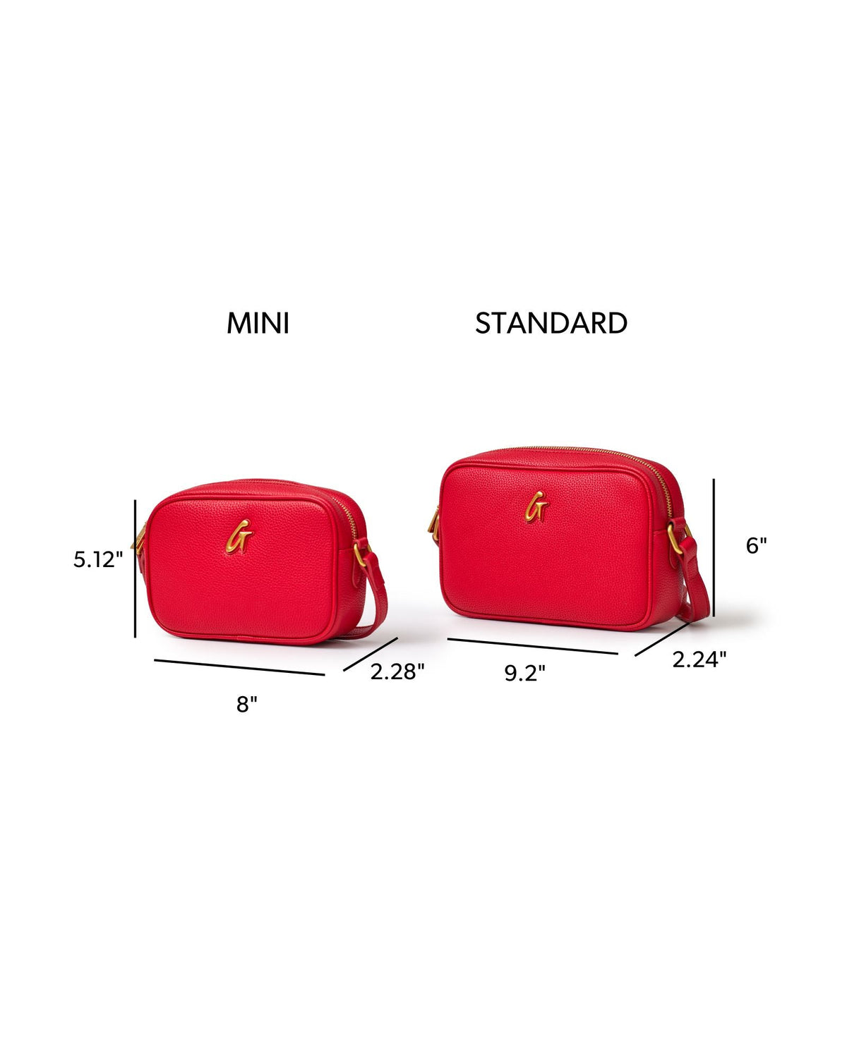 STANDARD PEBBLE CAMERA BAG - RED