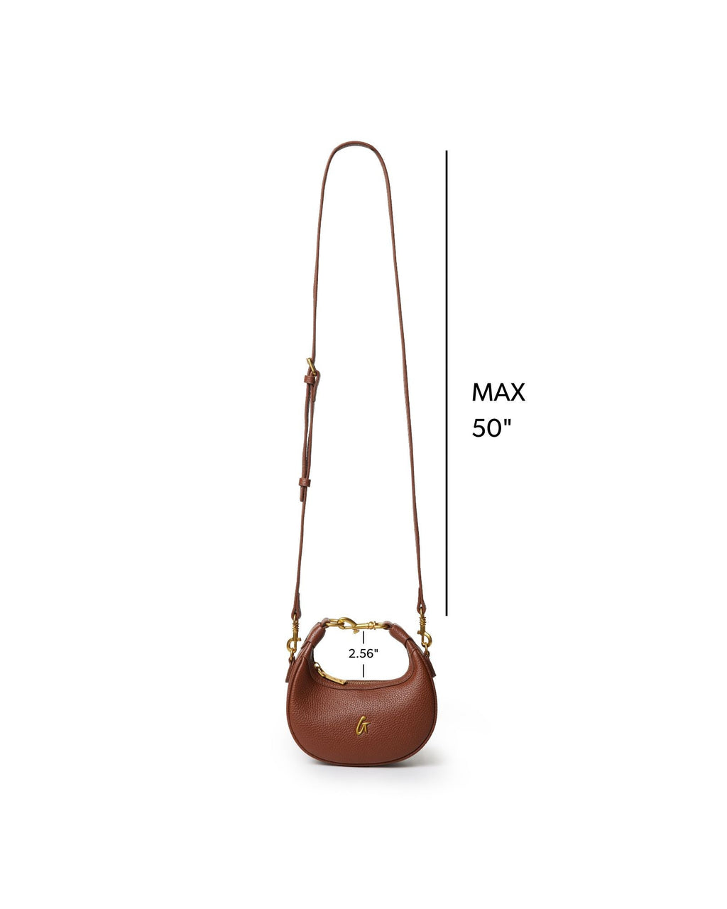 NANO PEBBLE HOBO BAG - BROWN