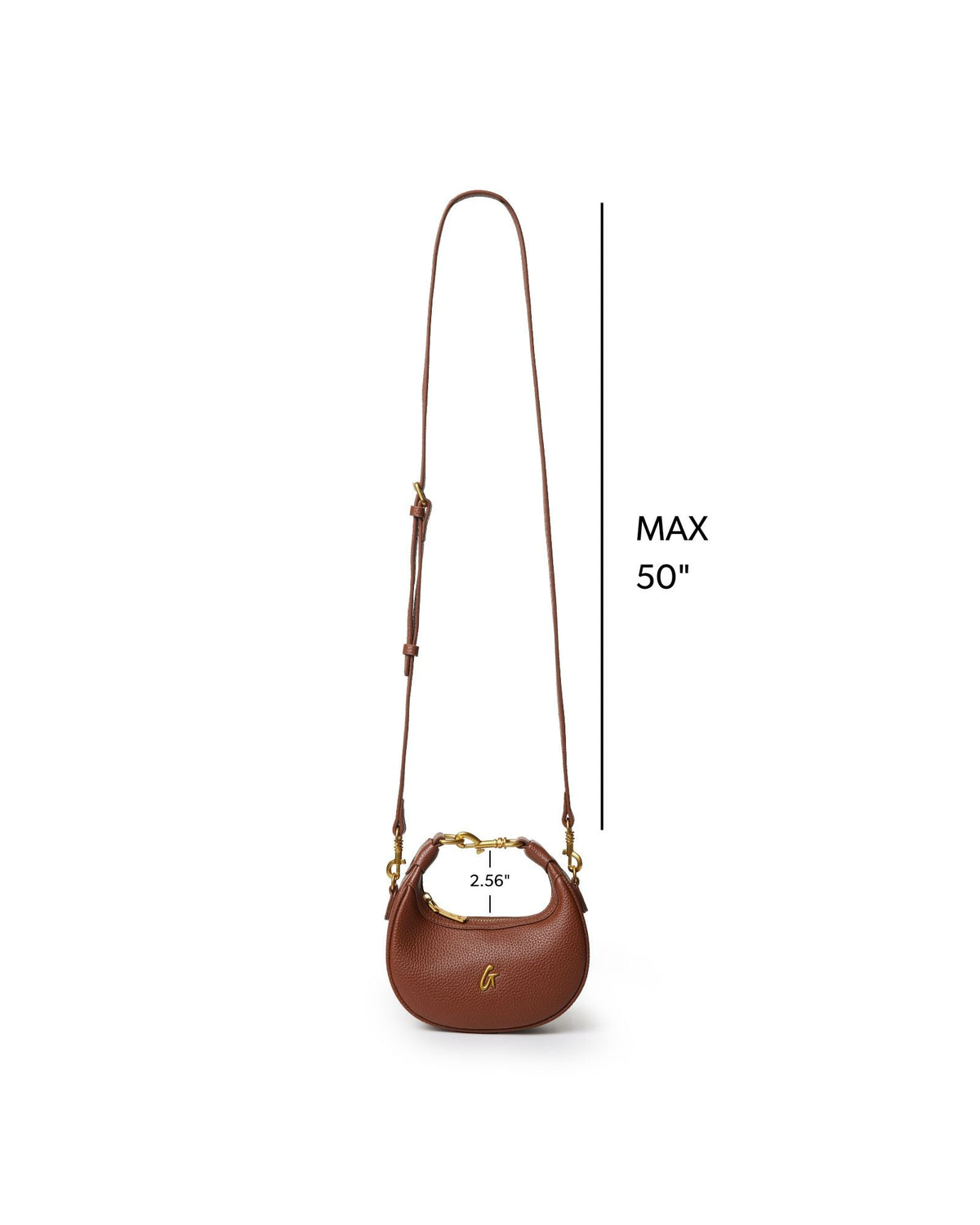 NANO PEBBLE HOBO BAG - BROWN