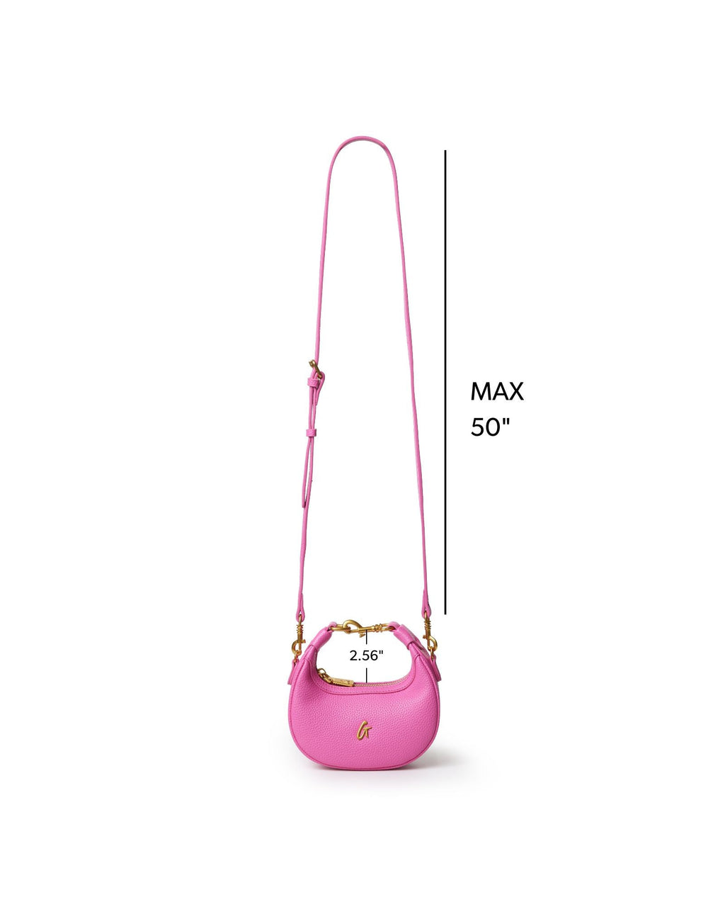 NANO PEBBLE HOBO BAG - HOT PINK