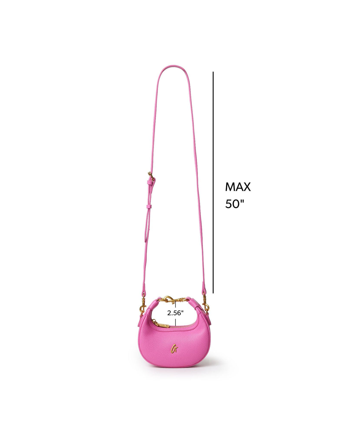 NANO PEBBLE HOBO BAG - HOT PINK