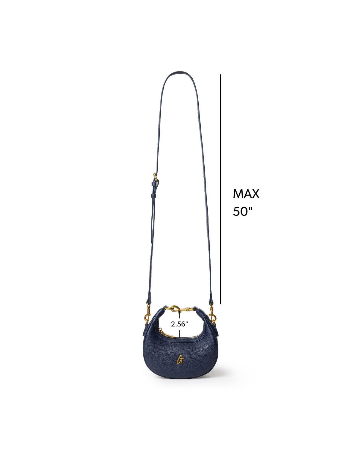 NANO PEBBLE HOBO BAG - NAVY
