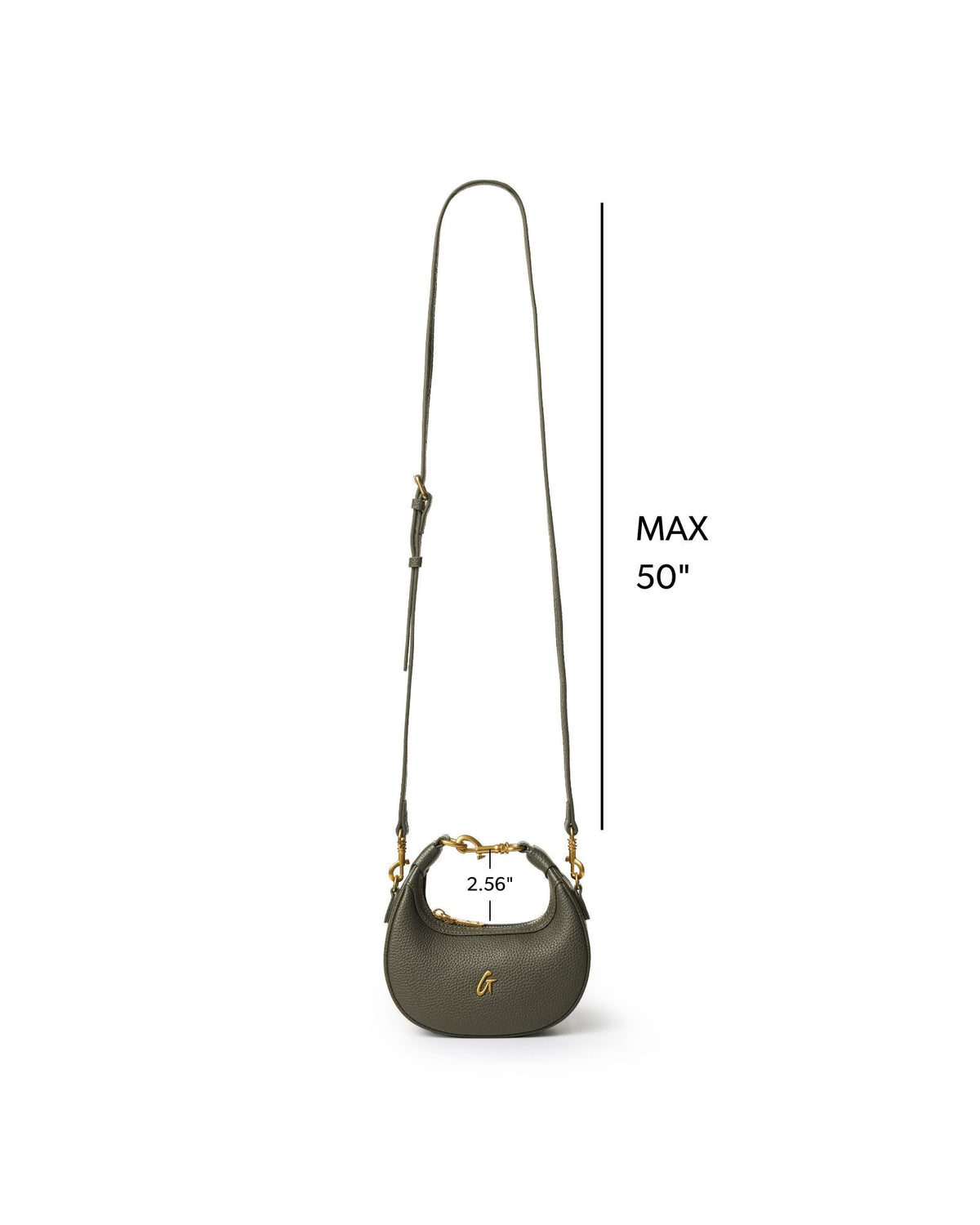 NANO PEBBLE HOBO BAG - OLIVE GREEN