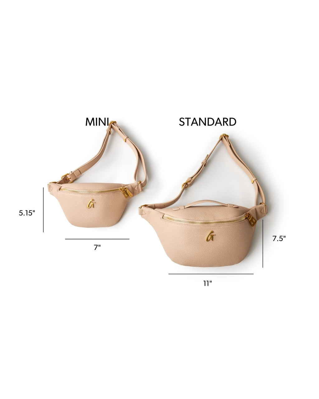 PEBBLE FANNY PACK - NUDE