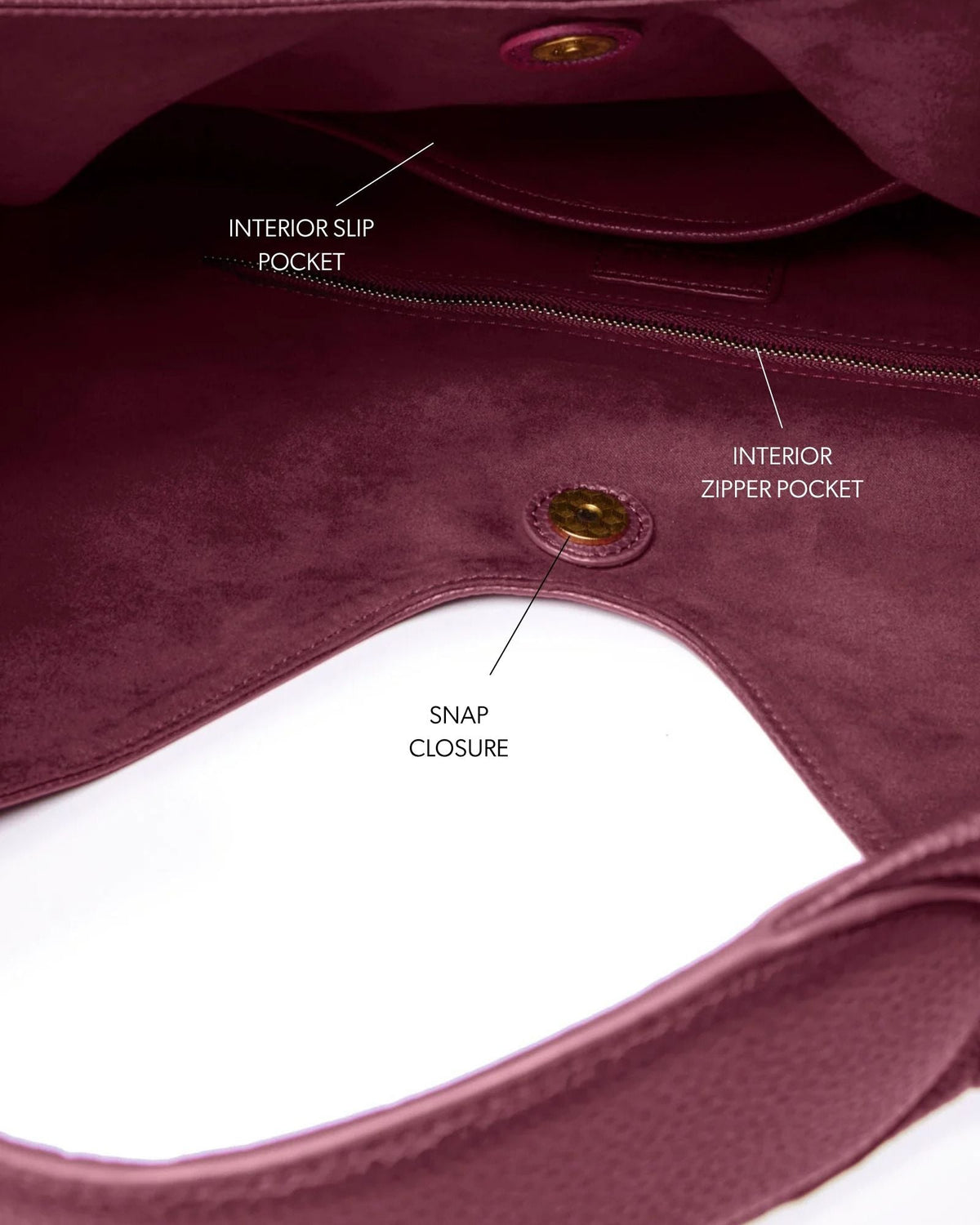 PEBBLE HOBO SHOULDER BAG - BURGUNDY