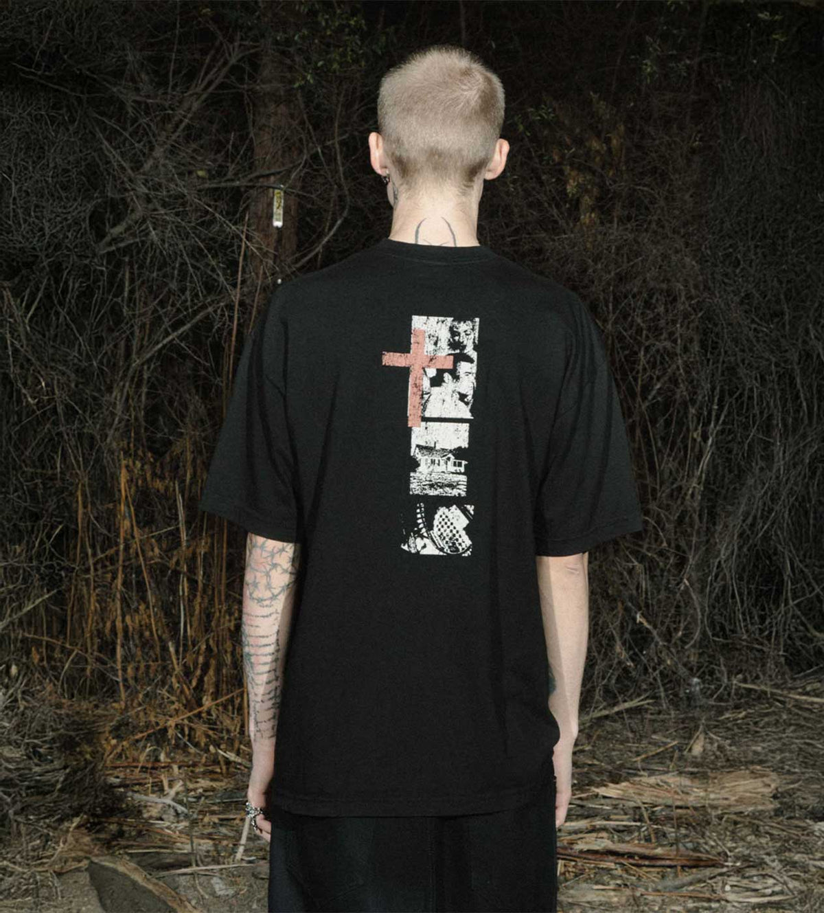 Pieces Inhumane Tee Vintage Black