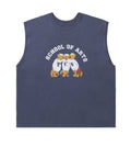 Pieces Mascot Sleeveless Tee Vintage Navy