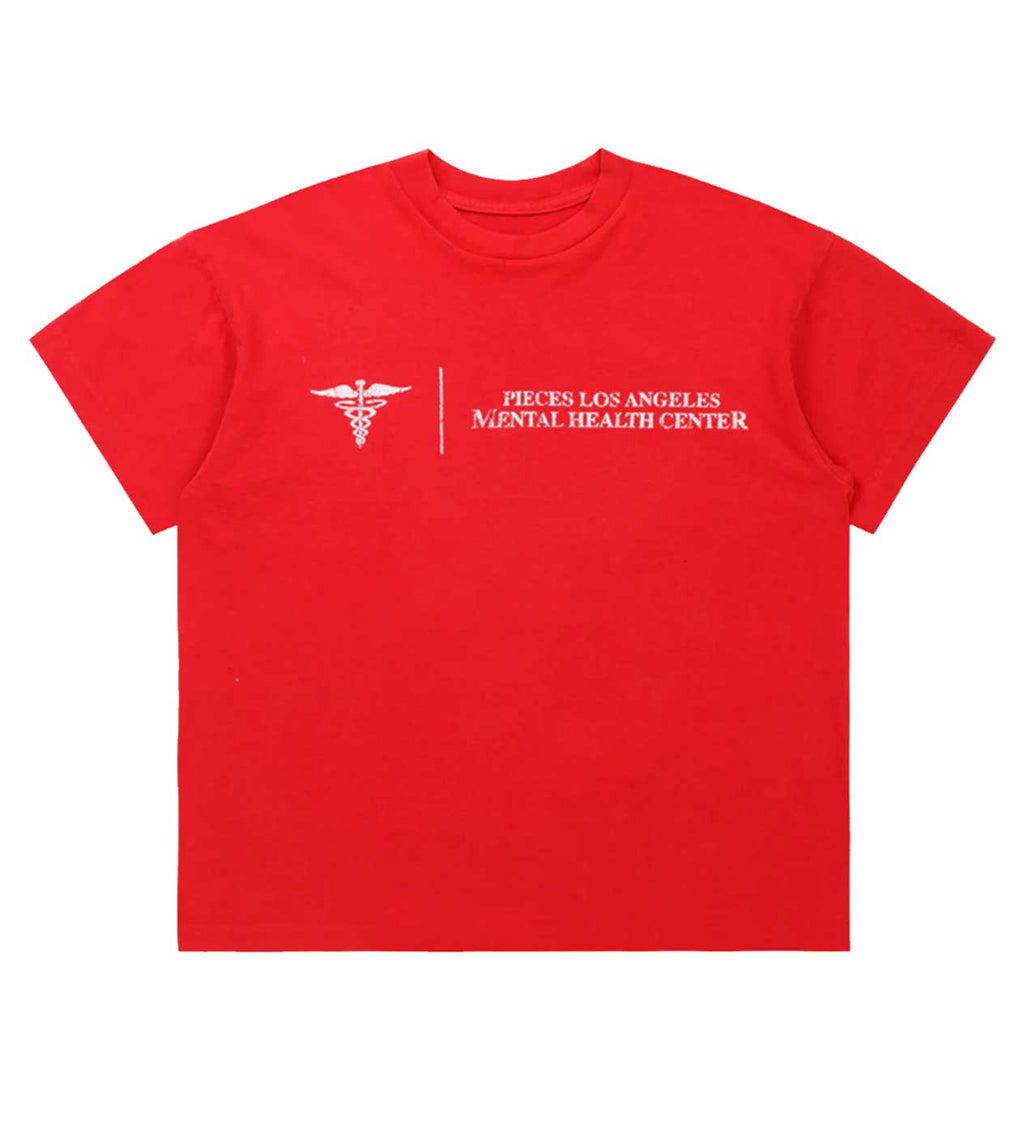 Pieces Mental Health Tee Vintage Red