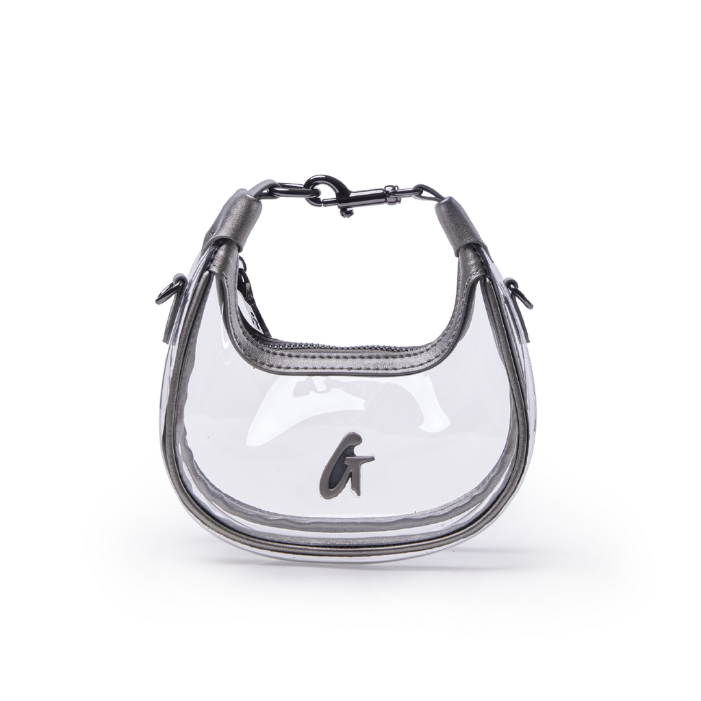 NANO CLEAR HOBO BAG - PLATINUM