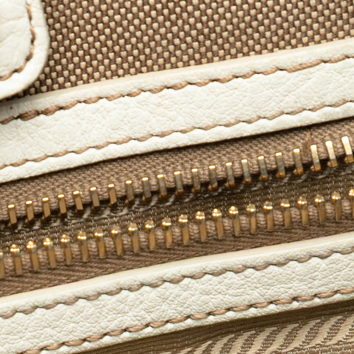 Prada Canvas Canapa Logo Bow Satchel - Beige