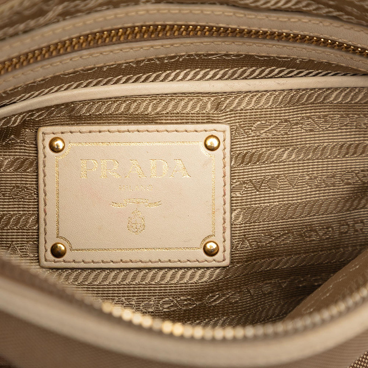 Prada Canvas Canapa Logo Crossbody Bag - Brown