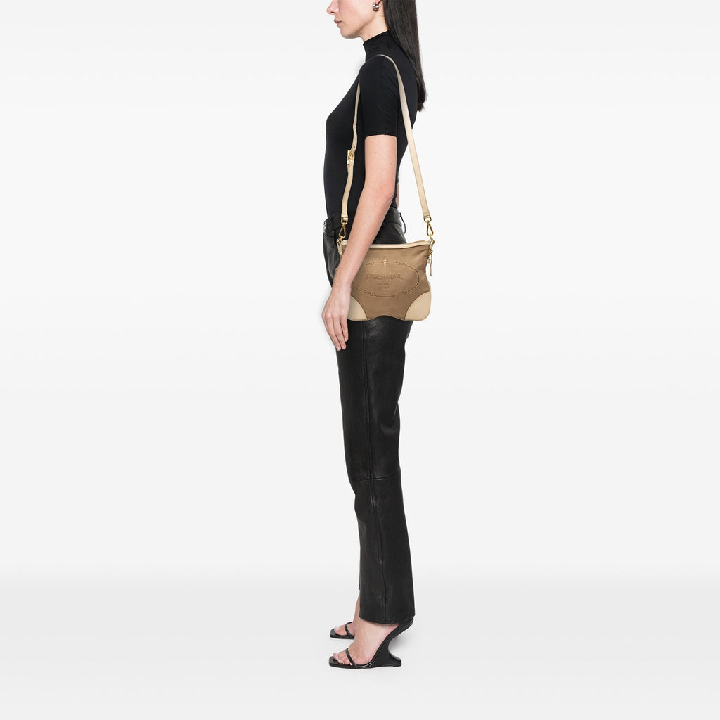 Prada Canvas Canapa Logo Crossbody Bag - Brown