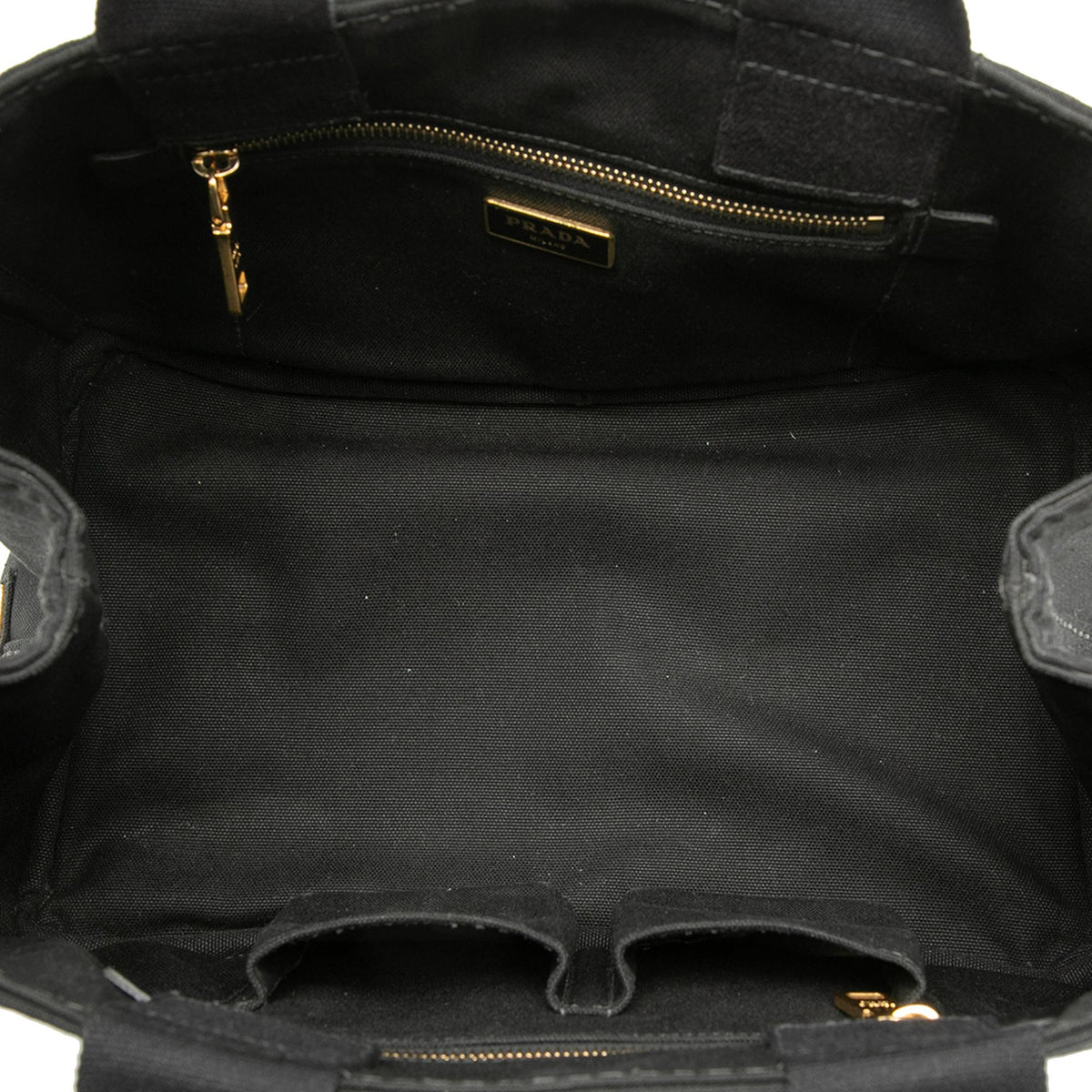 Prada Canvas Canapa Logo Satchel - Black