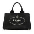 Prada Canvas Canapa Logo Satchel - Black