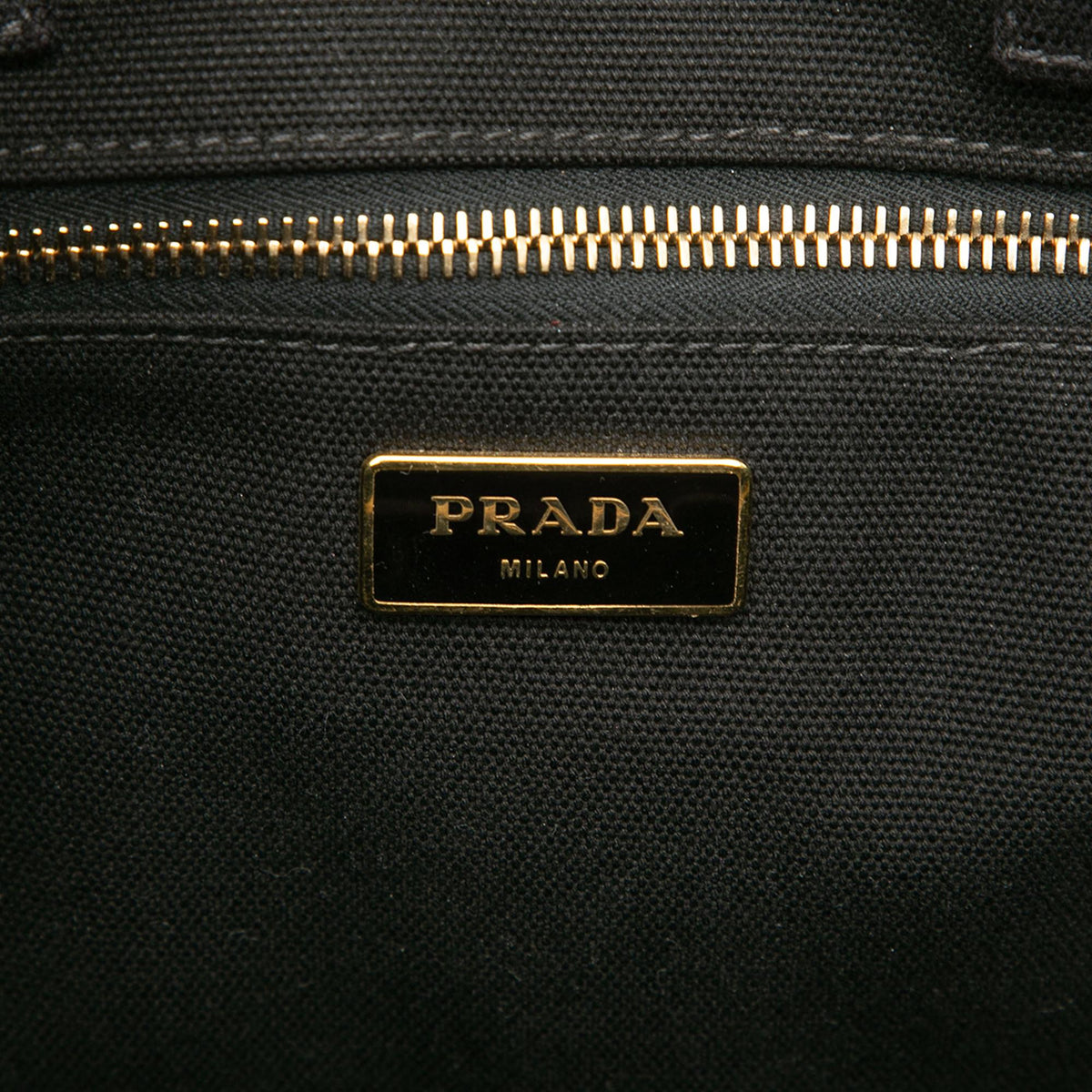 Prada Canvas Canapa Logo Satchel - Black