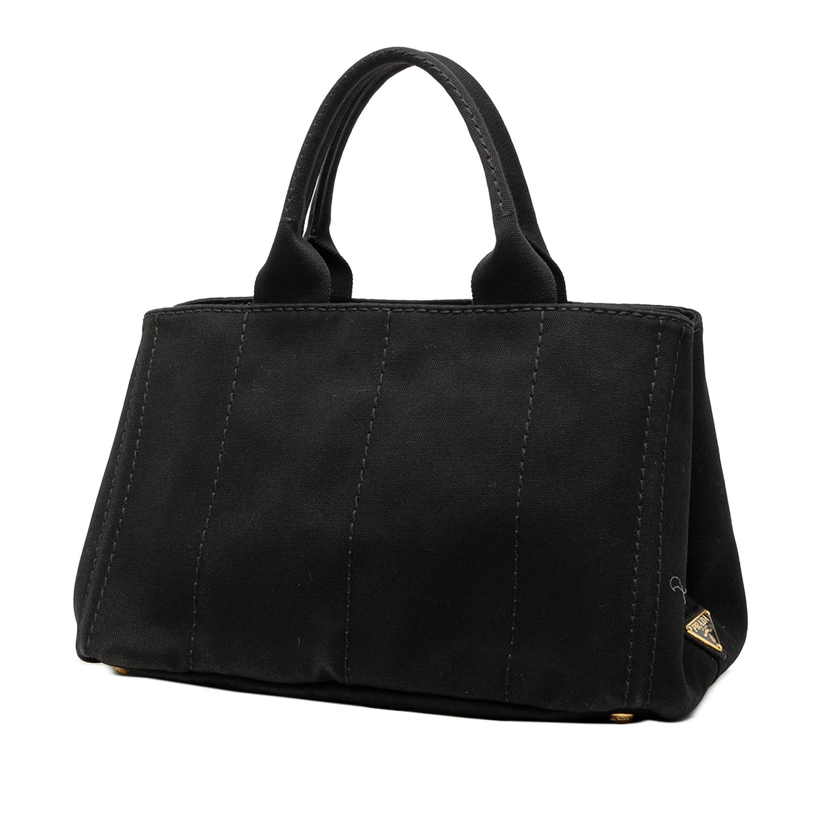 Prada Canvas Canapa Logo Satchel - Black