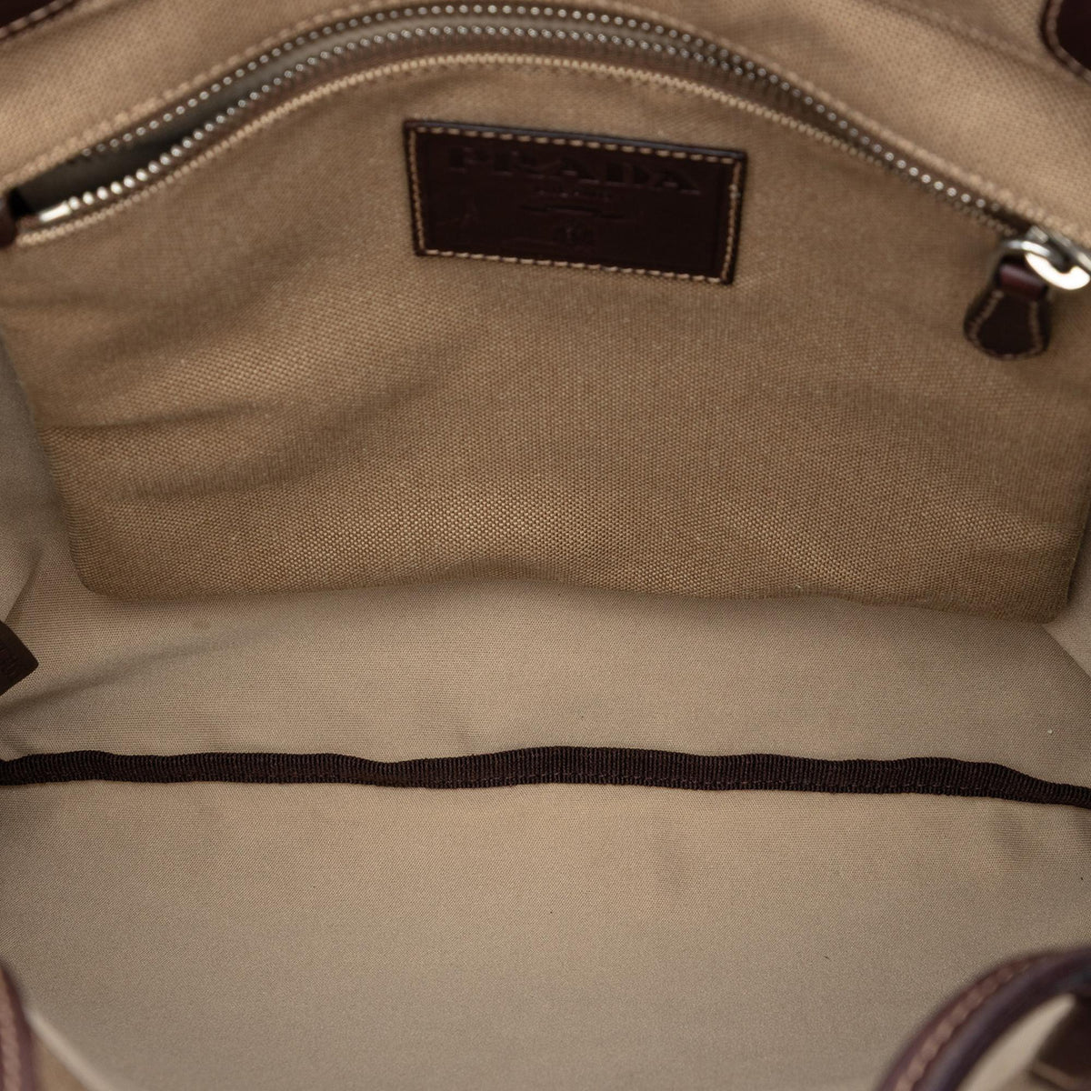Prada Canvas Canapa Logo Tote Bag - Brown