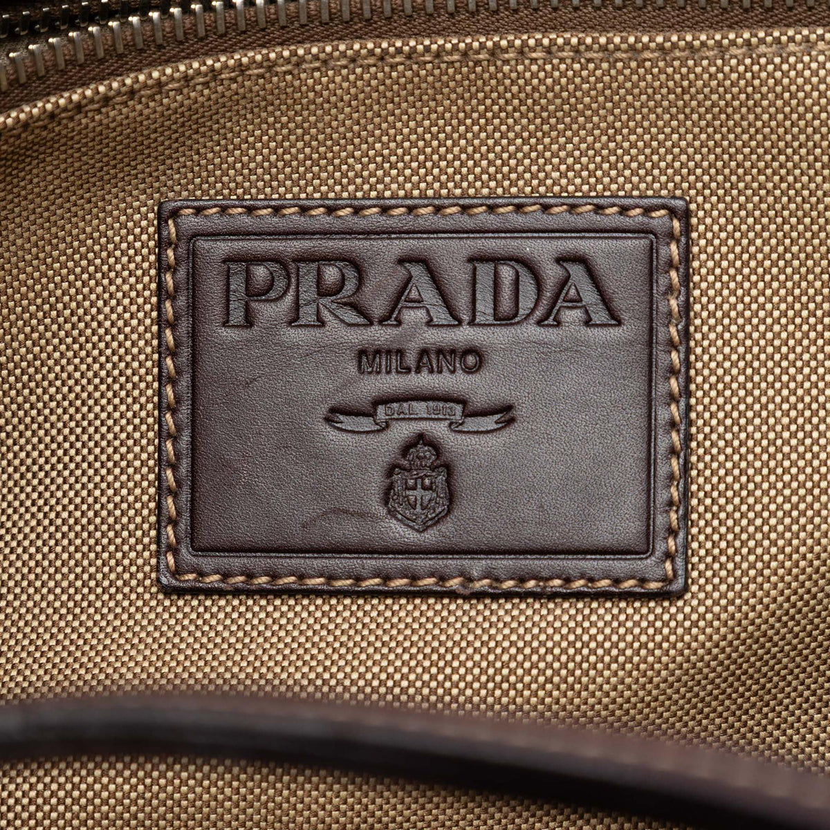 Prada Canvas Canapa Logo Tote Bag - Brown